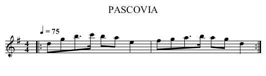 PASCOVIA - staff notation