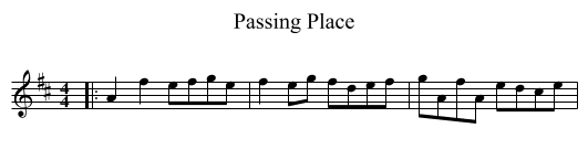 Passing Place - staff notation