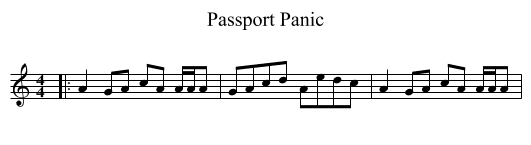 Passport Panic - staff notation