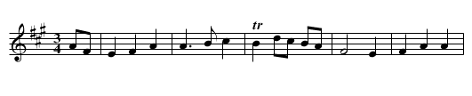 Past One O’Clock - staff notation