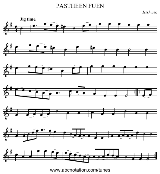 PASTHEEN FUEN - staff notation
