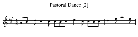 Pastoral Dance [2] - staff notation