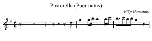 Pastorella (Puer natus) - staff notation