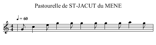 Pastourelle de ST-JACUT du MENE - staff notation
