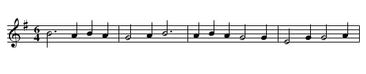 Pastwn Mawr (the Big Stick) - staff notation