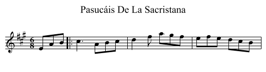 Pasucáis De La Sacristana - staff notation