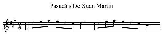 Pasucáis De Xuan Martín - staff notation