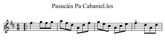 Pasucáis Pa Cabaniel.les - staff notation