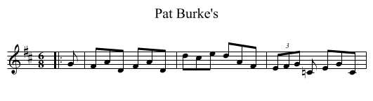 Pat Burke's - staff notation