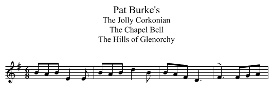 Pat Burke's - staff notation