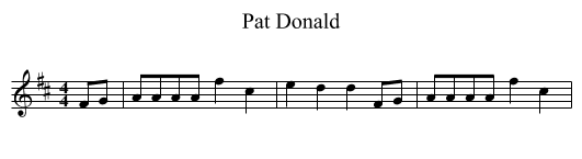 Pat Donald - staff notation