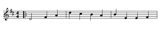 Pat Horgan's #1 - staff notation