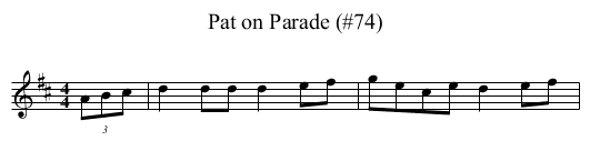 Pat on Parade (#74) - staff notation
