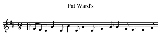 Pat Ward's - staff notation