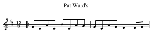 Pat Ward's - staff notation