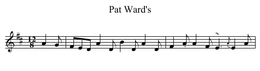 Pat Ward's - staff notation