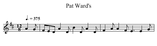 Pat Ward's - staff notation
