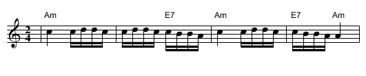 Patch Tanz - staff notation