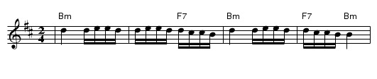Patch Tanz - staff notation