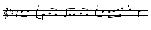 Patchwork Polka - staff notation