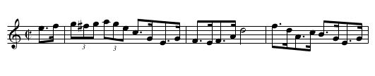 Pate Simmond's Schottische - staff notation