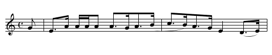 Patie's Mill - staff notation