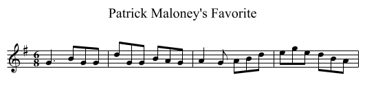 Patrick Maloney's Favorite - staff notation