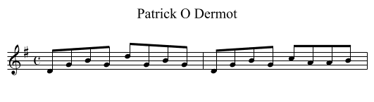 Patrick O Dermot - staff notation