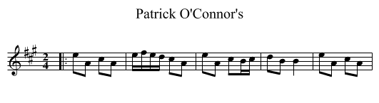 Patrick O'Connor's - staff notation