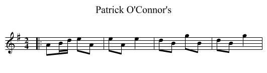 Patrick O'Connor's - staff notation