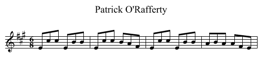 Patrick O'Rafferty - staff notation