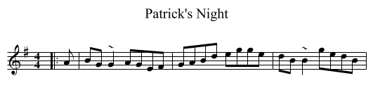 Patrick's Night - staff notation