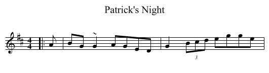 Patrick's Night - staff notation