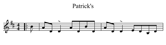 Patrick's - staff notation