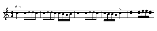 Patsh Tantz - staff notation