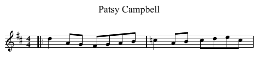 Patsy Campbell - staff notation