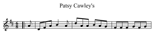 Patsy Cawley's - staff notation