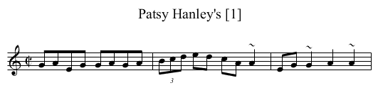Patsy Hanley's [1] - staff notation