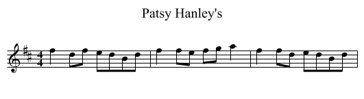 Patsy Hanley's - staff notation