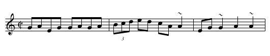 Patsy Hanley's - staff notation
