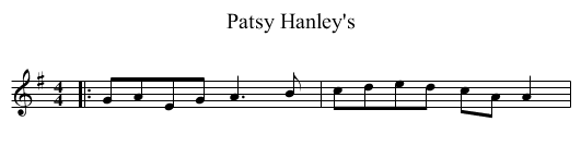 Patsy Hanley's - staff notation