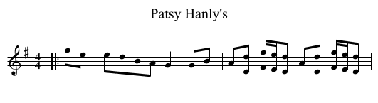 Patsy Hanly's - staff notation