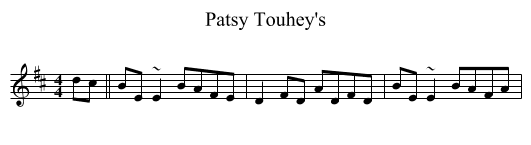 Patsy Touhey's - staff notation