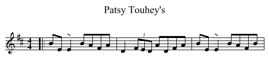 Patsy Touhey's - staff notation