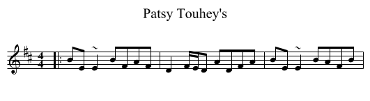 Patsy Touhey's - staff notation