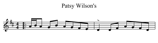 Patsy Wilson's - staff notation