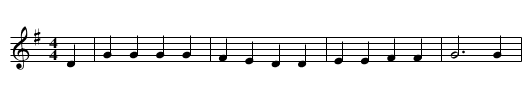 Patterdale - staff notation