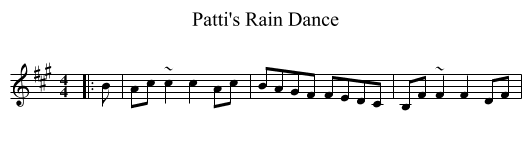 Patti's Rain Dance - staff notation