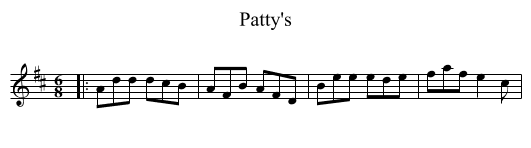 Patty's - staff notation