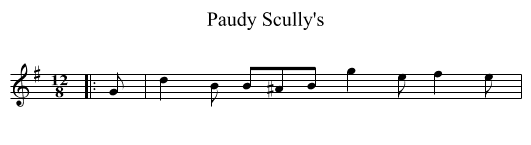 Paudy Scully's - staff notation